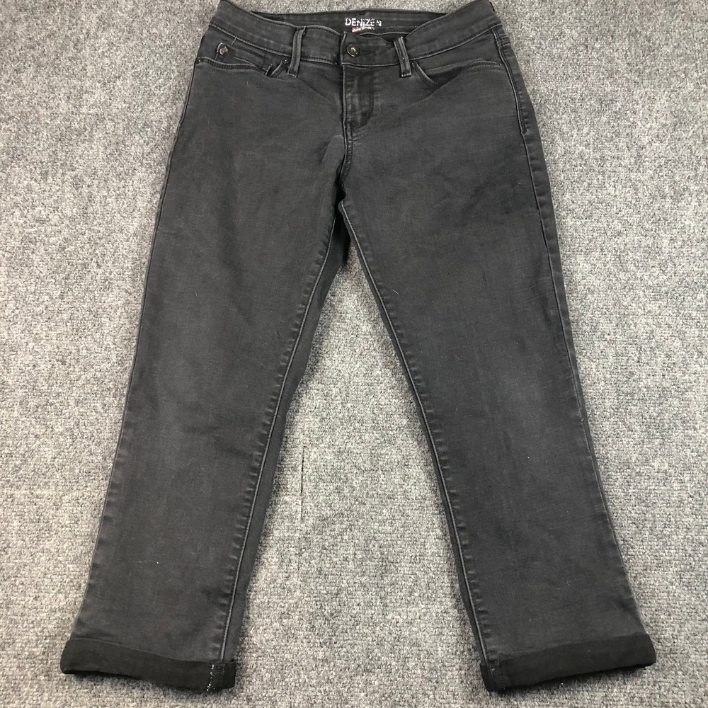 Denizen Levi's‎ Modern Ankle Skinny Jeans Black Wash Denim Women's Size 8 W29